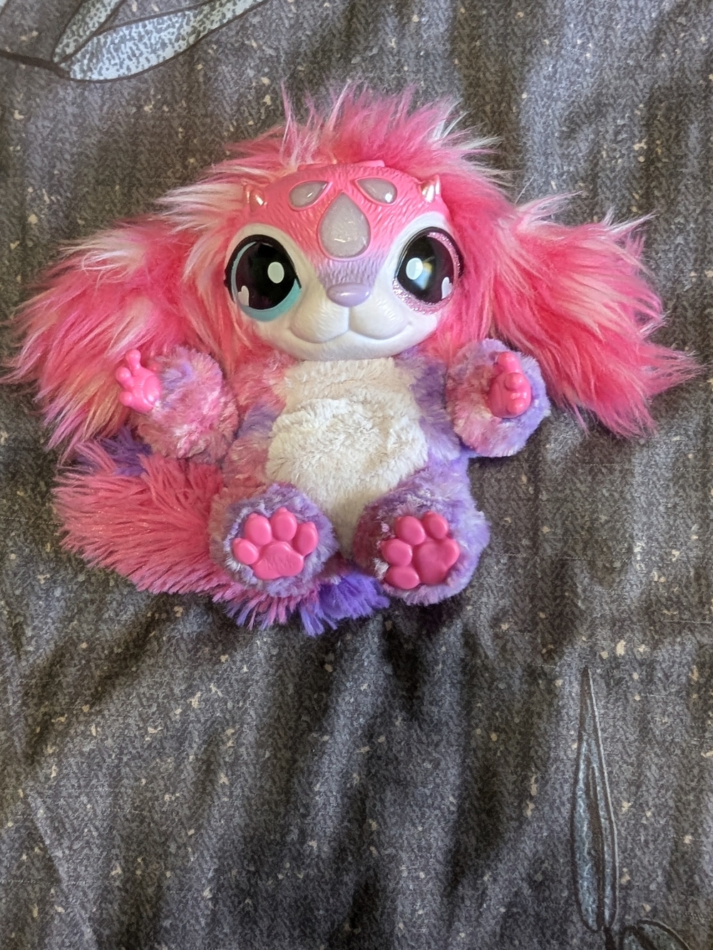 Plush Pink & Purple Interactive Small Pet Plush Toy